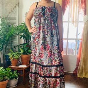 Summer strapless maxi